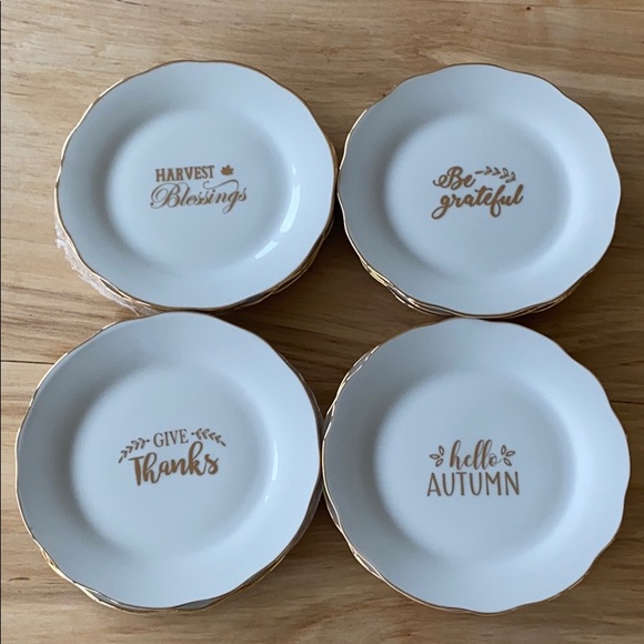 Pier 1 Other - Set of 4 Fall Entertaining Appetizer Plates 6”